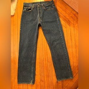 Levis 503 mens button fly denim jeans. 33 W. X 30 L